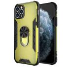 For iPhone 11 Pro Magnetic Frosted PC + Matte TPU Shockproof Casewith Ring Holder (Olive Yellow) - 1
