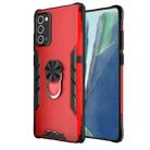 For Samsung Galaxy Note20 Magnetic Frosted PC + Matte TPU Shockproof Case with Ring Holder(China Red) - 1