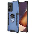 For Samsung Galaxy Note20 Ultra Magnetic Frosted PC + Matte TPU Shockproof Case with Ring Holder(Classic Blue) - 1