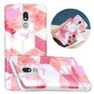 For LG Stylo 5 Flat Plating Splicing Gilding Protective Case(Cherry Glitter) - 1