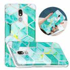 For LG Stylo 5 Flat Plating Splicing Gilding Protective Case(Green Glitter) - 1