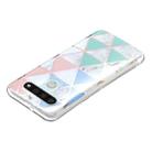 For LG K51 Flat Plating Splicing Gilding Protective Case(Blue White Green Pink) - 4