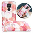 For Xiaomi Redmi Note 9 Flat Plating Splicing Gilding Protective Case(Cherry Glitter) - 1