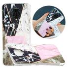 For Xiaomi Redmi Note 9 Pro Flat Plating Splicing Gilding Protective Case(Grey Pink White Marble) - 1