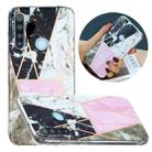 For Xiaomi Redmi Note 8 Flat Plating Splicing Gilding Protective Case(Grey Pink White Marble) - 1