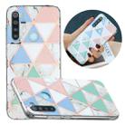 For Xiaomi Redmi Note 8 Flat Plating Splicing Gilding Protective Case(Blue White Green Pink) - 1