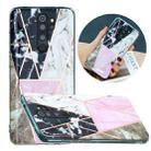 For Xiaomi Redmi Note 8 Pro Flat Plating Splicing Gilding Protective Case(Grey Pink White Marble) - 1