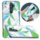 For Xiaomi Redmi Note 8 Pro Flat Plating Splicing Gilding Protective Case(Green Triangle) - 1