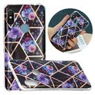 For Xiaomi Redmi Note 6 / Note 6 Pro Flat Plating Splicing Gilding Protective Case(Black Background Flower) - 1