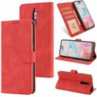 For Xiaomi Redmi 8 Fantasy Classic Skin-feel Calfskin Texture Magnetic Buckle Horizontal Flip PU Leather Case with Holder & Card Slot & Wallet(Red) - 1