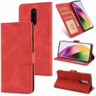 For OnePlus 8 Fantasy Classic Skin-feel Calfskin Texture Magnetic Buckle Horizontal Flip PU Leather Case with Holder & Card Slot & Wallet(Red) - 1