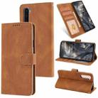 For OnePlus Nord Fantasy Classic Skin-feel Calfskin Texture Magnetic Buckle Horizontal Flip PU Leather Case with Holder & Card Slot & Wallet(Brown) - 1