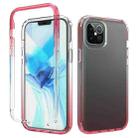 For iPhone 12 Pro Max Shockproof  High Transparency Two-color Gradual Change PC+TPU Candy Colors Protective Case(Red) - 1
