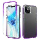 For iPhone 12 Pro Max Shockproof  High Transparency Two-color Gradual Change PC+TPU Candy Colors Protective Case(Purple) - 1