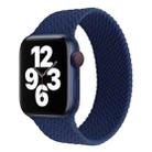 Single-turn Woven Pattern Silicone Watch Band For Apple Watch Ultra 49mm / Series 8&7 45mm / SE 2&6&SE&5&4 44mm / 3&2&1 42mm, Size:S(Blue) - 1