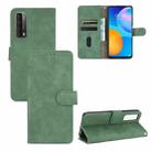 For Huawei P Smart 2021 / Y7A Solid Color Skin Feel Magnetic Buckle Horizontal Flip Calf Texture PU Leather Case with Holder & Card Slots & Wallet(Green) - 1