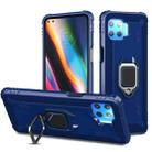 For Motorola Moto G 5G Plus Carbon Fiber Protective Case with 360 Degree Rotating Ring Holder(Blue) - 1