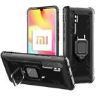 For Xiaomi Mi Note 10 Lite Carbon Fiber Protective Case with 360 Degree Rotating Ring Holder(Black) - 1