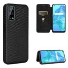 For OPPO Realme V5 / Realme Q2 Carbon Fiber Texture Horizontal Flip TPU + PC + PU Leather Case with Card Slot(Black) - 1