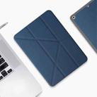 Mutural Multi-fold Smart Leather Tablet Case For iPad Air 2022 / 2020 10.9(Blue) - 1