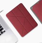 Mutural Multi-fold Smart Leather Tablet Case For iPad Air 2022 / 2020 10.9(Red) - 1