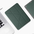 Mutural Multi-fold Smart Leather Tablet Case For iPad Air 2022 / 2020 10.9(Green) - 1