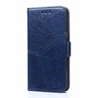 For Nokia 8.1 Plus / X71 Geometric Stitching Horizontal Flip TPU + PU Leather Case with Holder & Card Slots & Wallet(Blue) - 1