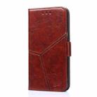 For Nokia C2 Geometric Stitching Horizontal Flip TPU + PU Leather Case with Holder & Card Slots & Wallet(Dark Brown) - 1