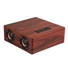 Q5 Wooden Bluetooth Speaker, Support TF Card & 3.5mm AUX(Red Wood) - 1