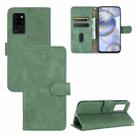 For Oukitel C21 / C21 Pro Solid Color Skin Feel Magnetic Buckle Horizontal Flip Calf Texture PU Leather Case with Holder & Card Slots & Wallet(Green) - 1