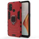For OnePlus Nord N100 PC + TPU Shockproof Protective Case with Magnetic Ring Holder(Red) - 1