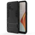 For OnePlus Nord N100 Shockproof PC + TPU Protective Case with Hidden Holder(Black) - 1