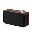 W5A Subwoofer Fabric Wooden Touch Bluetooth Speaker, Support TF Card & U Disk & 3.5mm AUX(Walnut) - 1