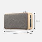 W5A Subwoofer Fabric Wooden Touch Bluetooth Speaker, Support TF Card & U Disk & 3.5mm AUX(Yellow Wood) - 2