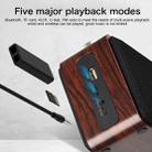 W5A Subwoofer Fabric Wooden Touch Bluetooth Speaker, Support TF Card & U Disk & 3.5mm AUX(Yellow Wood) - 3