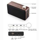 W5A Subwoofer Fabric Wooden Touch Bluetooth Speaker, Support TF Card & U Disk & 3.5mm AUX(Yellow Wood) - 9