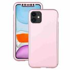 For iPhone 12 mini Shockproof PC Full Coverage Protective Case with Tempered Glass Film (Rose Gold) - 1