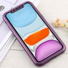 For iPhone 12 mini Shockproof PC Full Coverage Protective Case with Tempered Glass Film (Purple) - 3