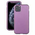 For iPhone 12 Pro Max Shockproof PC Full Coverage Protective Case with Tempered Glass Film(Purple) - 1