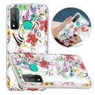 For Huawei P Smart 2020 Flat Plating Splicing Gilding Protective Case(Tropical Rainforest Color Matching) - 1