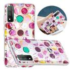 For Huawei P Smart 2020 Flat Plating Splicing Gilding Protective Case(Round Color Matching) - 1
