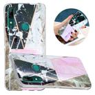 For Huawei P Smart Z Flat Plating Splicing Gilding Protective Case(Grey Pink White Marble Color Matching) - 1