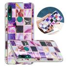 For Huawei P Smart Z Flat Plating Splicing Gilding Protective Case(Square Color Matching) - 1