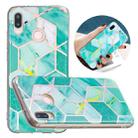 For Huawei P20 Lite Flat Plating Splicing Gilding Protective Case(Green Glitter Color Matching) - 1