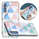 For Huawei P20 Pro Flat Plating Splicing Gilding Protective Case(Blue White Green Pink Color Matching) - 1