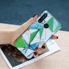 For Huawei P30 Lite Flat Plating Splicing Gilding Protective Case(Green Triangle Body Color Matching) - 4