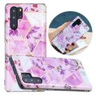 For Huawei P30 Pro Flat Plating Splicing Gilding Protective Case(Purple Flowers Color Matching) - 1