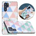 For Huawei P30 Pro Flat Plating Splicing Gilding Protective Case(Blue White Green Pink Color Matching) - 1