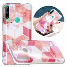 For Huawei Y7p Flat Plating Splicing Gilding Protective Case(Cherry Glitter Color Matching) - 1
