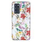 For Huawei P40 Pro Flat Plating Splicing Gilding Protective Case(Tropical Rainforest Color Matching) - 2